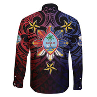 Philippines Guam Family Matching Long Sleeve Bodycon Dress and Hawaiian Shirt Filipino Sun With Guaman Seal
