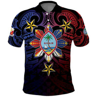 Philippines Guam Polo Shirt Filipino Sun With Guaman Seal