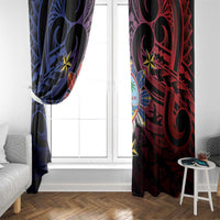 Philippines Guam Window Curtain Filipino Sun With Guaman Seal