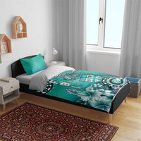 Fiji Born Indian Bedding Set Palm Paisley With Tapa Pattern