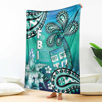 Fiji Born Indian Blanket Palm Paisley With Tapa Pattern