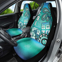 Fiji Born Indian Car Seat Cover Palm Paisley With Tapa Pattern