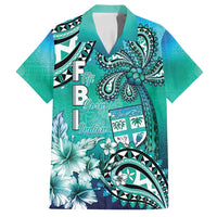 Fiji Born Indian Family Matching Long Sleeve Bodycon Dress and Hawaiian Shirt Palm Paisley With Tapa Pattern