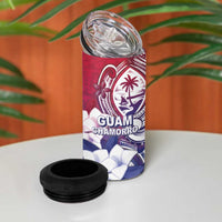 Guam Gadao 4 in 1 Can Cooler Tumbler Hafa Adai Micronesian Tribal Pattern