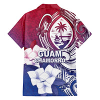 Guam Gadao Family Matching Off The Shoulder Long Sleeve Dress and Hawaiian Shirt Hafa Adai Micronesian Tribal Pattern