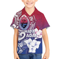 Guam Gadao Family Matching Summer Maxi Dress and Hawaiian Shirt Hafa Adai Micronesian Tribal Pattern