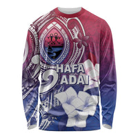 Guam Gadao Long Sleeve Shirt Hafa Adai Micronesian Tribal Pattern