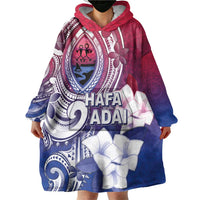 Guam Gadao Wearable Blanket Hoodie Hafa Adai Micronesian Tribal Pattern