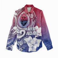 Guam Gadao Women Casual Shirt Hafa Adai Micronesian Tribal Pattern
