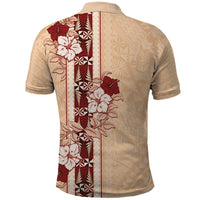 Tonga Language Week Polo Shirt Hibiscus Tongan Ngatu Pattern