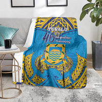 Tuvalu Independence Day Blanket Coat Of Arms With Polynesian Dolphin Tattoo