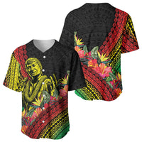 Retro Hawaiian Singer Baseball Jersey Polynesian Style Tropical Flowers LT05 - Polynesian Pride
