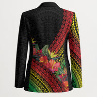 Retro Hawaiian Singer Blazer Polynesian Style Tropical Flowers LT05 - Polynesian Pride