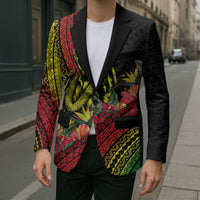 Retro Hawaiian Singer Blazer Polynesian Style Tropical Flowers LT05 - Polynesian Pride