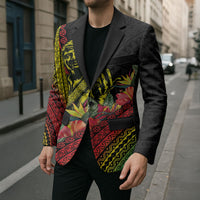 Retro Hawaiian Singer Blazer Polynesian Style Tropical Flowers LT05 - Polynesian Pride