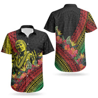 Retro Hawaiian Singer Couples Matching Tank Maxi Dress and Hawaiian Shirt Polynesian Style Tropical Flowers LT05 - Polynesian Pride