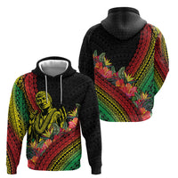 Retro Hawaiian Singer Hoodie Polynesian Style Tropical Flowers LT05 - Polynesian Pride