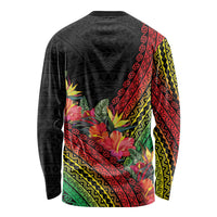 Retro Hawaiian Singer Long Sleeve Shirt Polynesian Style Tropical Flowers LT05 - Polynesian Pride