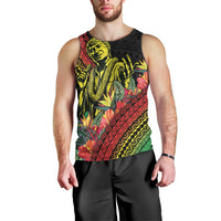 Retro Hawaiian Singer Men Tank Top Polynesian Style Tropical Flowers LT05 - Polynesian Pride