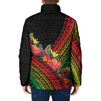Retro Hawaiian Singer Padded Jacket Polynesian Style Tropical Flowers LT05 - Polynesian Pride