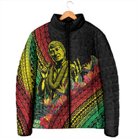 Retro Hawaiian Singer Padded Jacket Polynesian Style Tropical Flowers LT05 - Polynesian Pride