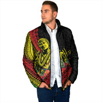 Retro Hawaiian Singer Padded Jacket Polynesian Style Tropical Flowers LT05 - Polynesian Pride