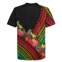Retro Hawaiian Singer Rugby Jersey Polynesian Style Tropical Flowers LT05 - Polynesian Pride