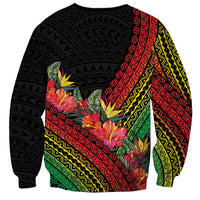 Retro Hawaiian Singer Sweatshirt Polynesian Style Tropical Flowers LT05 - Polynesian Pride