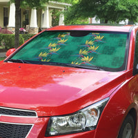 Hawaii Waikiki King Auto Sun Shade Green Quilt With Pua Manu LT05 - Polynesian Pride