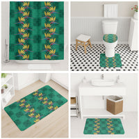 Hawaii Waikiki King Bathroom Set Green Quilt With Pua Manu LT05 - Polynesian Pride