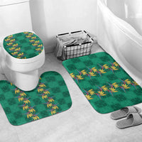 Hawaii Waikiki King Bathroom Set Green Quilt With Pua Manu LT05 Mat Set Only (3 pcs) One Size Green - Polynesian Pride