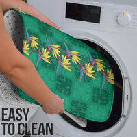 Hawaii Waikiki King Bathroom Set Green Quilt With Pua Manu LT05 - Polynesian Pride
