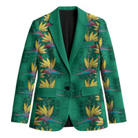 Hawaii Waikiki King Blazer Green Quilt With Pua Manu LT05 Unisex Green - Polynesian Pride