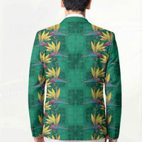 Hawaii Waikiki King Blazer Green Quilt With Pua Manu LT05 - Polynesian Pride