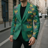 Hawaii Waikiki King Blazer Green Quilt With Pua Manu LT05 - Polynesian Pride
