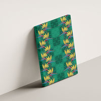 Hawaii Waikiki King Canvas Wall Art Green Quilt With Pua Manu LT05 - Polynesian Pride