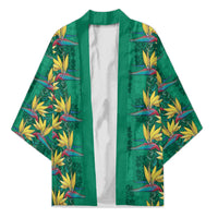Hawaii Waikiki King Kimono Green Quilt With Pua Manu LT05 Unisex Green - Polynesian Pride