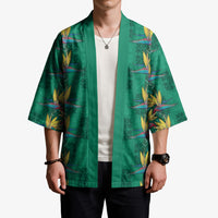 Hawaii Waikiki King Kimono Green Quilt With Pua Manu LT05 - Polynesian Pride
