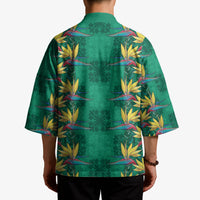 Hawaii Waikiki King Kimono Green Quilt With Pua Manu LT05 - Polynesian Pride