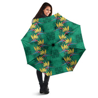 Hawaii Waikiki King Umbrella Green Quilt With Pua Manu LT05 - Polynesian Pride