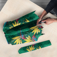 Hawaii Waikiki King Umbrella Green Quilt With Pua Manu LT05 - Polynesian Pride