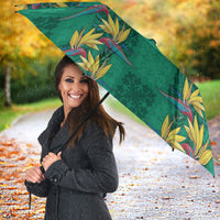 Hawaii Waikiki King Umbrella Green Quilt With Pua Manu LT05 - Polynesian Pride