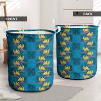 Hawaii Waikiki King Laundry Basket Blue Quilt With Pua Manu LT05 - Polynesian Pride