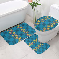 Hawaii Waikiki King Bathroom Set Blue Quilt With Pua Manu LT05 - Polynesian Pride