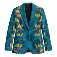 Hawaii Waikiki King Blazer Blue Quilt With Pua Manu LT05 Unisex Blue - Polynesian Pride