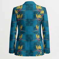 Hawaii Waikiki King Blazer Blue Quilt With Pua Manu LT05 - Polynesian Pride