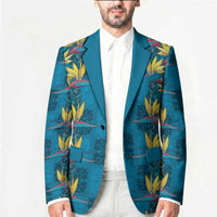 Hawaii Waikiki King Blazer Blue Quilt With Pua Manu LT05 - Polynesian Pride