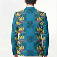 Hawaii Waikiki King Blazer Blue Quilt With Pua Manu LT05 - Polynesian Pride