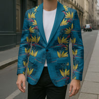 Hawaii Waikiki King Blazer Blue Quilt With Pua Manu LT05 - Polynesian Pride