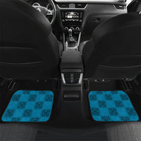 Hawaii Waikiki King Car Mats Blue Quilt With Pua Manu LT05 Set 2pcs - Back Blue - Polynesian Pride